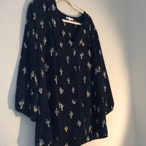 Cactus print Le Lis top size large